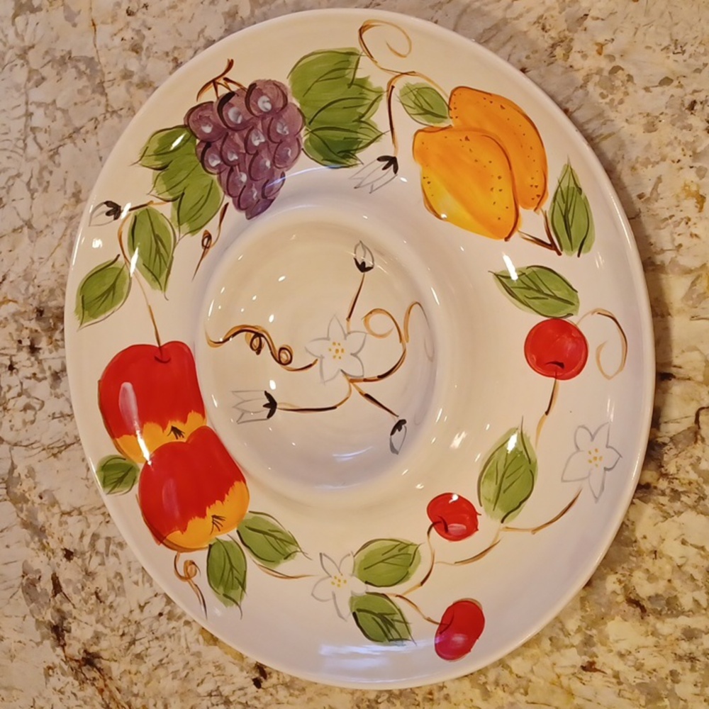 Chip & Dip Vegetable or Fruit tray Serving Platter